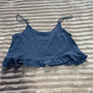 American Eagle Outfitters Blue Ruffle Camisole